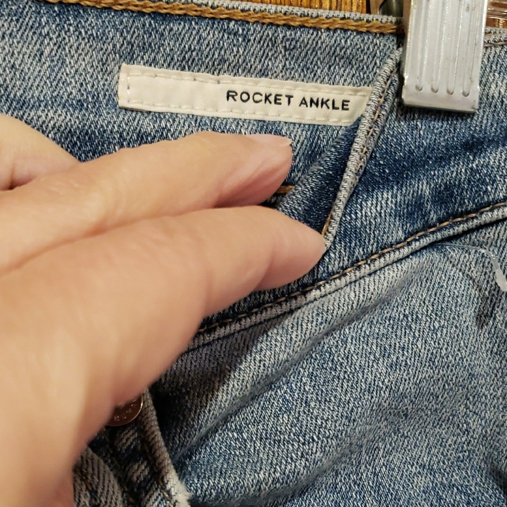 Citizens Of Humanity Medium Light Wash Blue Denim Jeans-Rocket Ankle - Picture 3 of 9